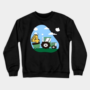 zum 4. Geburtstag Traktor Outfit für Jungs und Landwirte Crewneck Sweatshirt